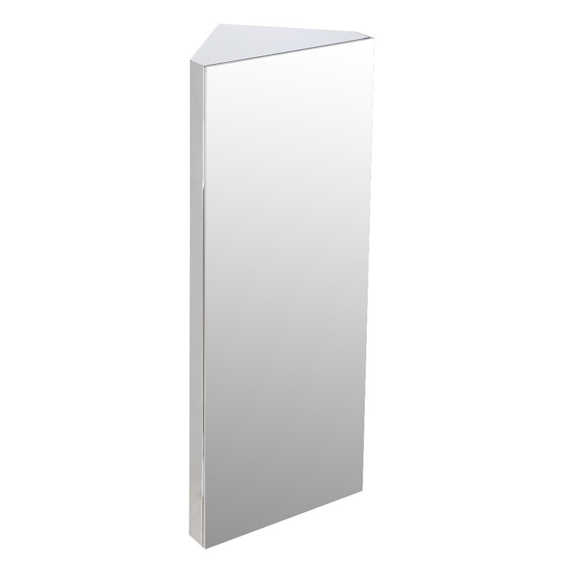 Armoire à pharmacie murale en acier inoxydable avec miroir 3 tablettes fixes l 12 po x H 31 1/2 po Infinity