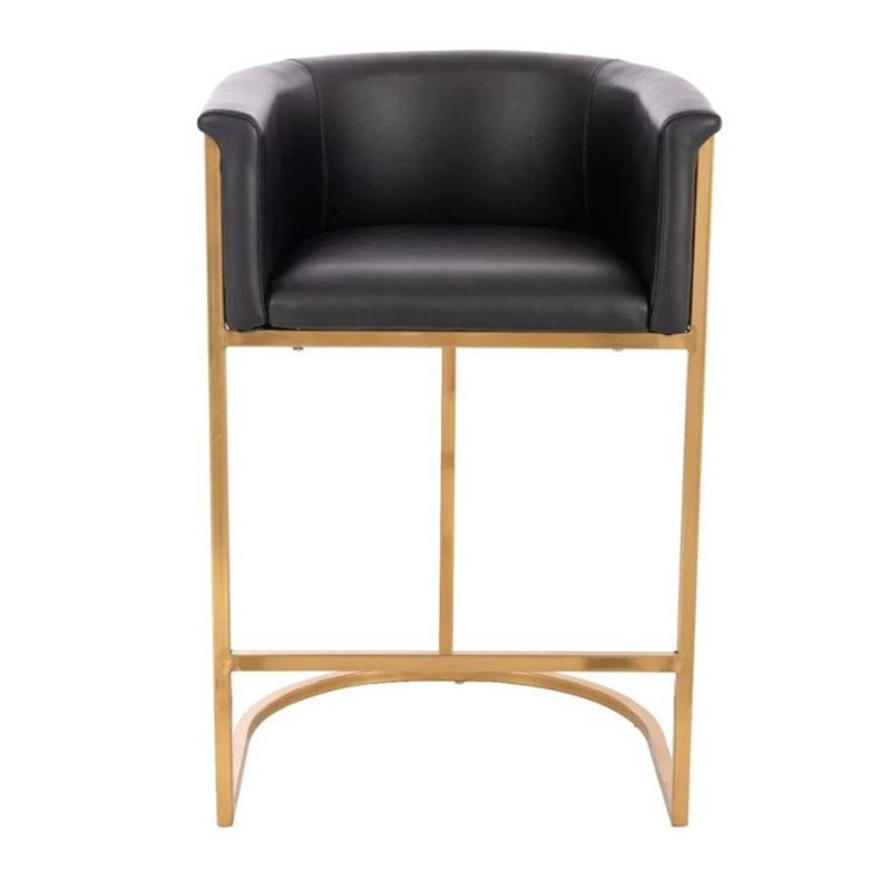 Tabouret de comptoir Coronel Pu, Noir