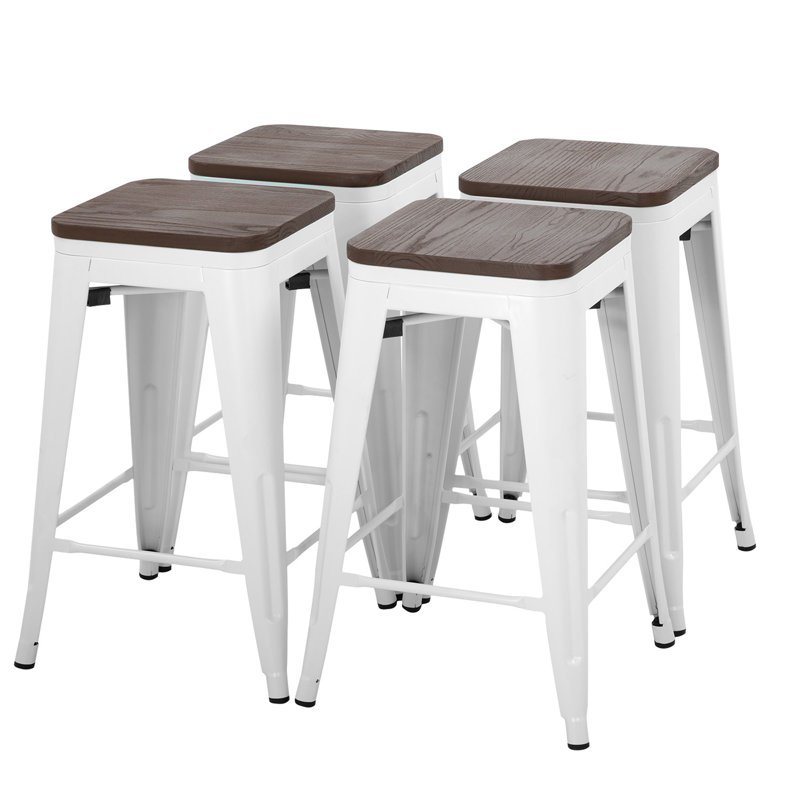 Tabouret de comptoir 24 po Malakoff, Blanc