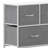 Draven 5 Drawer Storage Dresser with Cast Iron Frame, Wood Top and Fabric Drawers-92596363