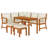 Wood Patio Dining Set with Rectangular Table-407891631