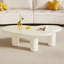 46.45" Modern Centre Table, Irregular Cream White Cloud Coffee Table with 3 Legs