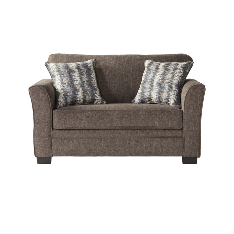 Tergel Upholstered 59.5'' Sleeper Sofa, Brown Polypropylene/Olefin