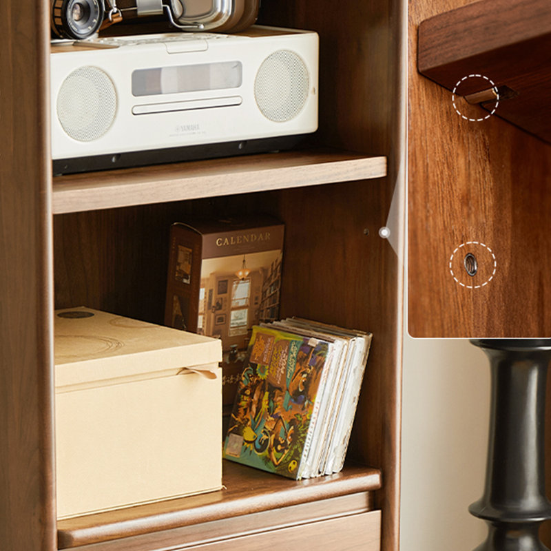 Pure solid wood small bookcase