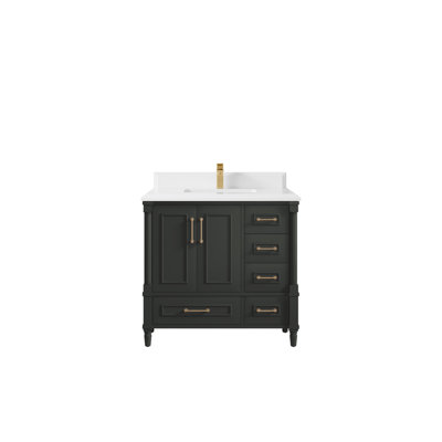 36'' Single Bathroom Vanity with Quartz Top