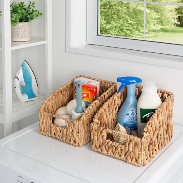 StorageWorks Small Wicker Baskets for Shelves, Wicker Baskets for  Organizing with Natural Fiber Liner, Basket for Toilet Storage Baskets for  Toilet