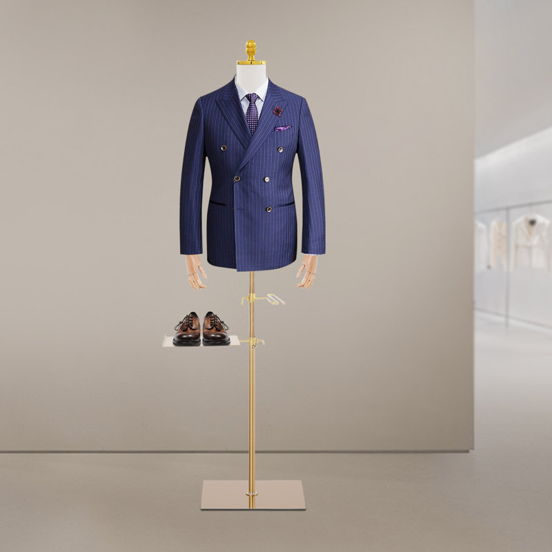 Freestanding Suit Valet Stand, Gold