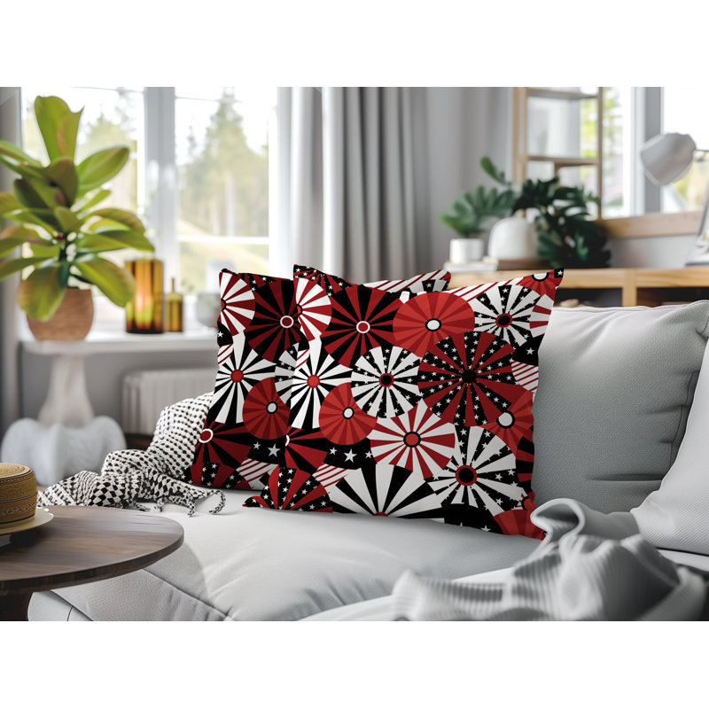 Coussin réversible intérieur / extérieur 2 ensembles Sovereignty, 18x18, Noir