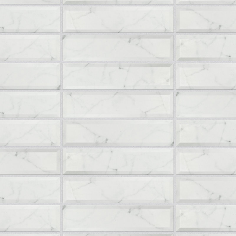 Classico Carrara 3" x 12" Ceramic Stone Look Subway Tile