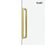 Porte de baignoire pour douche coulissante simple sans cadre l 50 à 55 po x H 60 po avec verre trempé transparent de 3/8 po (10 mm), film incassable et localisateur de trous d'installation - Rail supérieur carré-114773372