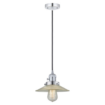 Franklin Restoration - Halophane - Mini luminaire suspendu à cordon de 9 po - Interrupteur marche / arrêt - Ampoule non incluse