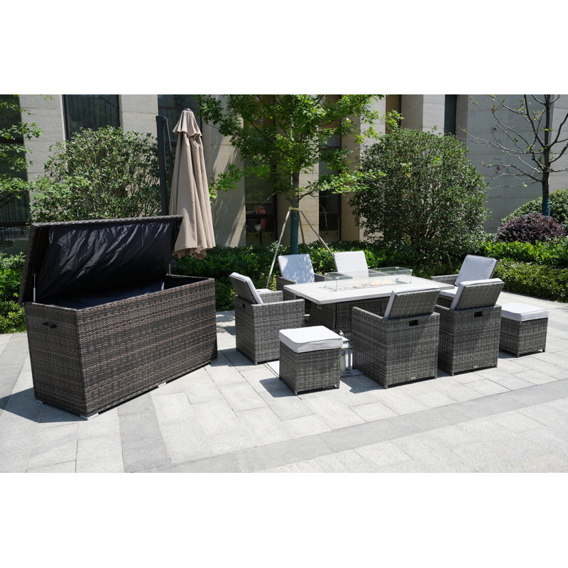 Aerolyn 10 - Person Patio Conversation Set with Cushions