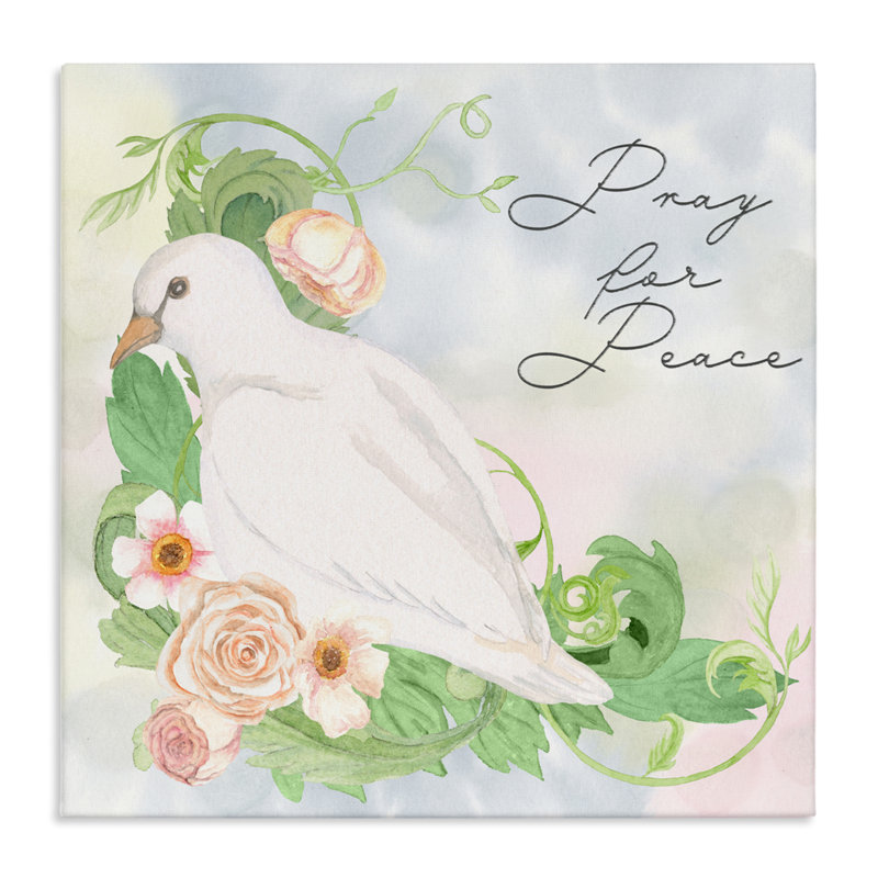 «Pray For Peace Dove», conception par Lee Ann Sanders, H 17 po x l 17 po