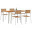 4 - Person Wood Patio Dining Set with-1062663280