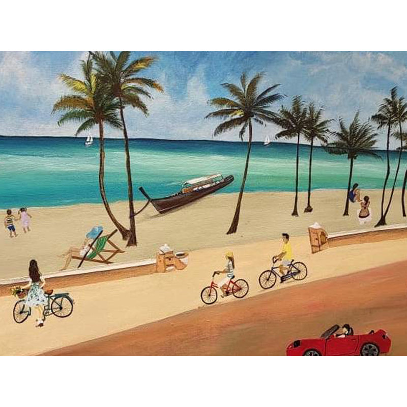 Plage magnifique | Acrylique sur toile | Décoration murale