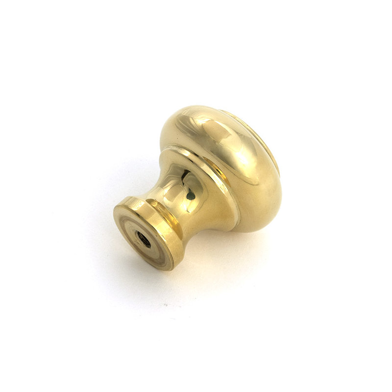 Regency Cabinet Knob, Polished Brass, 1.18" Knob Diameter