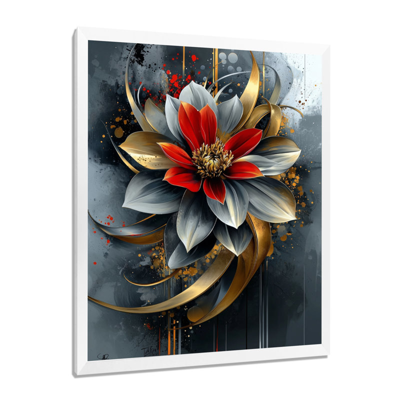 Tilda - Art mural floral, H 32 po x l 16 po, Reproduction encadrée d'une seule photo, Blanc