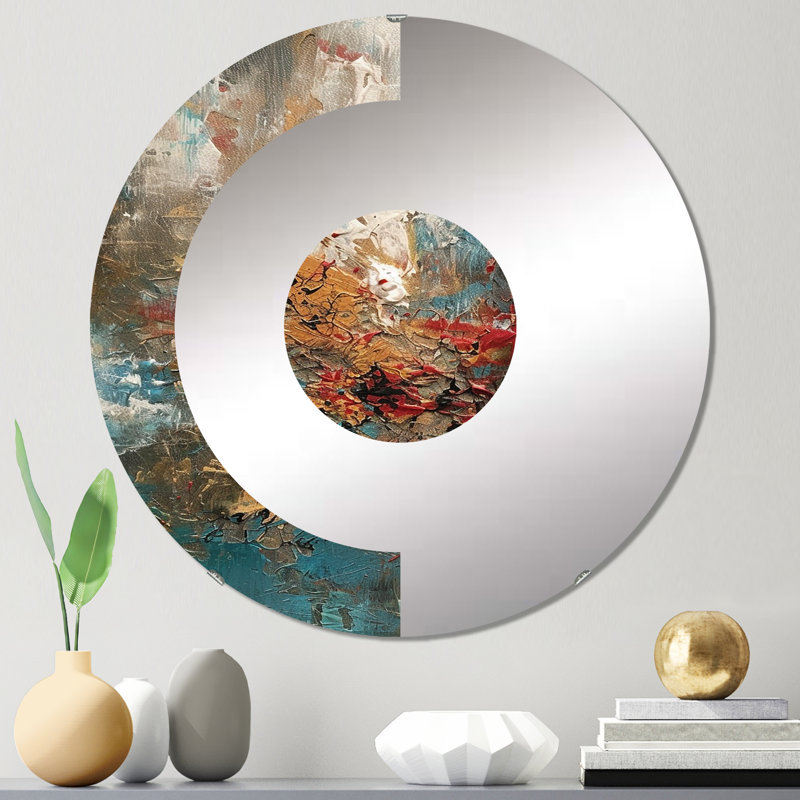 Costoso - Miroir mural demi-cercle, 23,6 po x 23,6 po