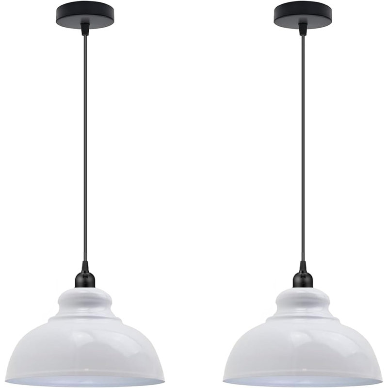 Ensemble de 2 luminaires suspendus Modern Modern, Blanc
