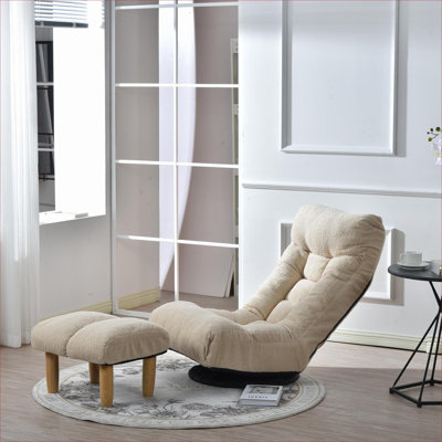 Fauteuil à billes, siège simple ajustable compact, revêtement en coton blanc pour sièges de balcon