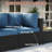 Caradog Wicker 6 - Person Patio Conversation Sets with Cushions, Coffee Table and 44" Fire Pit Table-927787557