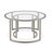 Kahoka 36" Glass And Steel Round Nested Coffee Tables-2141362525