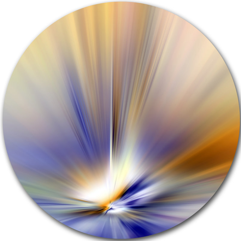 « brown focus light light », impression sur métal, H 23 po x l 23 po x P 1 po