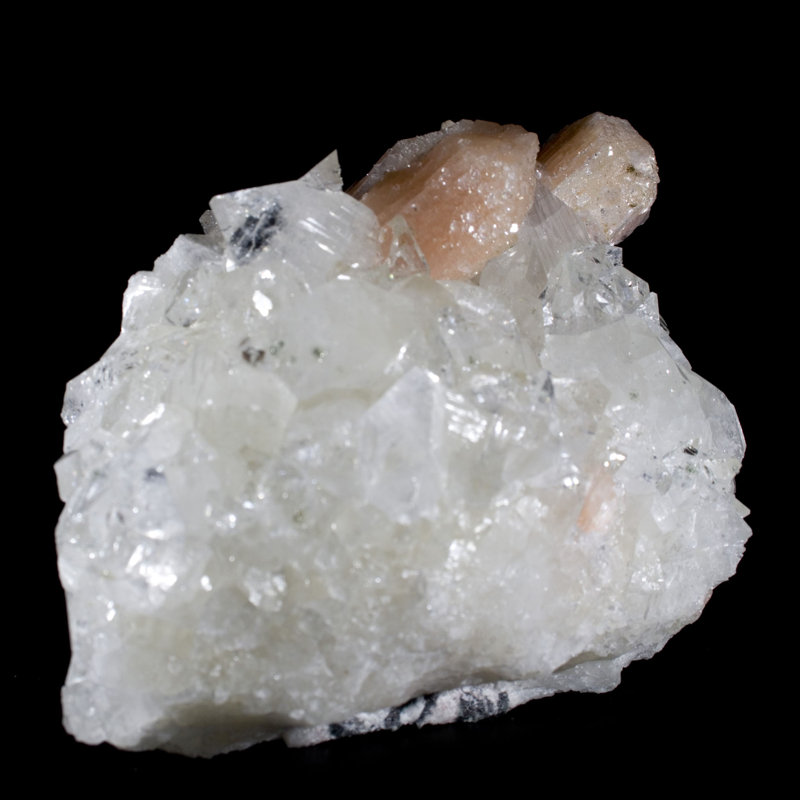 Lumineux, apophyllite et stilbite Gemmy