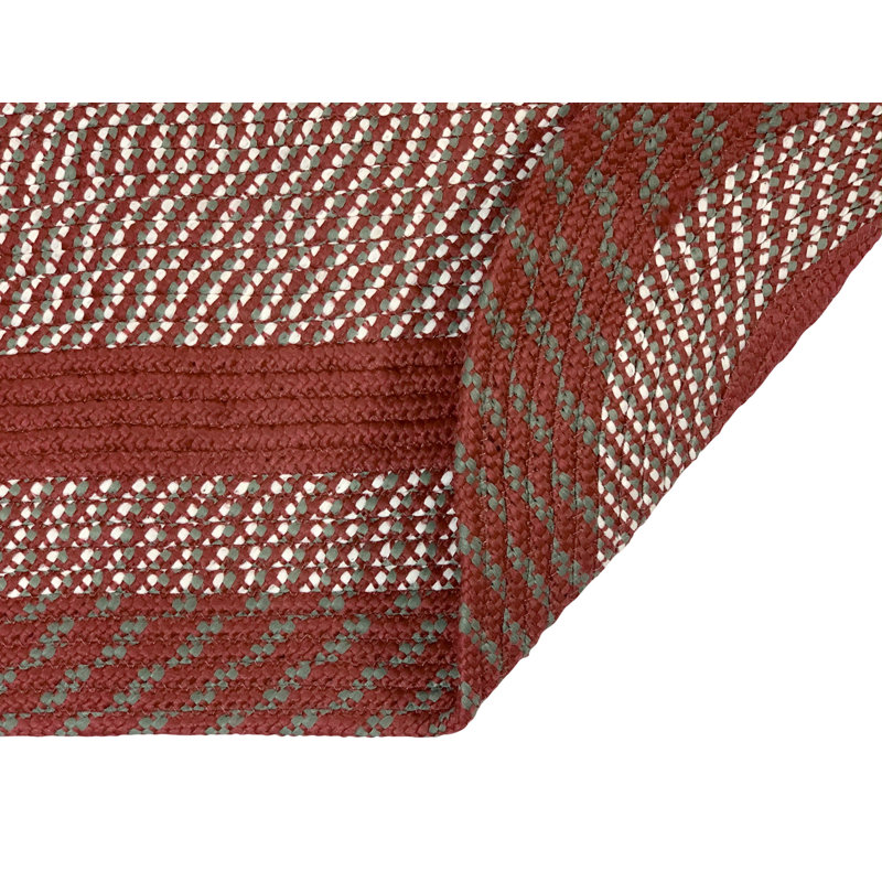 Tonnele Barn Red Indoor/Outdoor Area Rug, 96" x 120" Oval