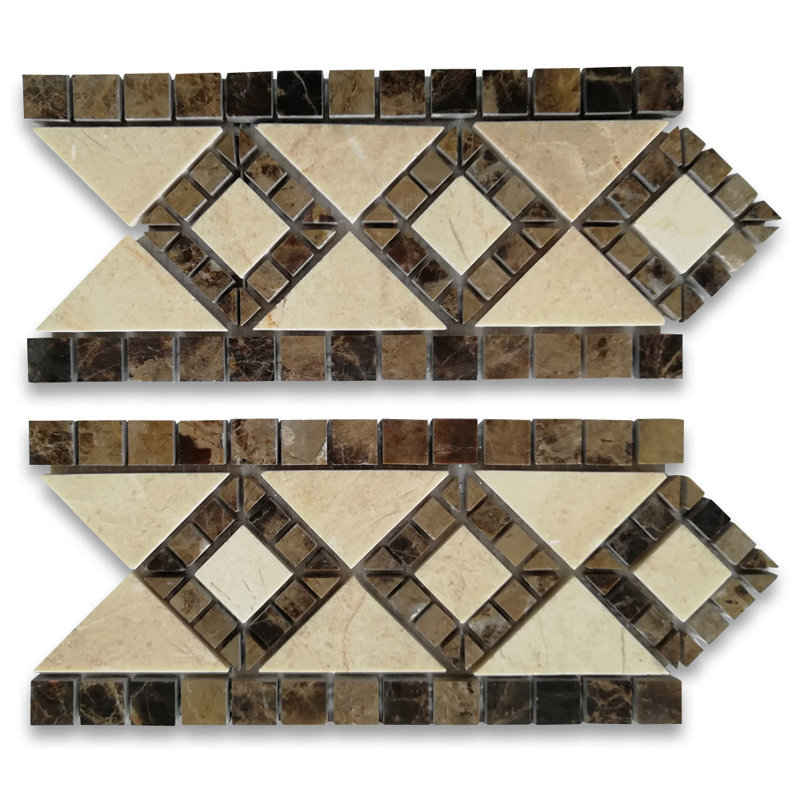 4 in. x 7.5 in. Marble Tile