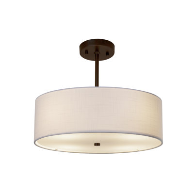 Luminaire suspendu tambour simple à 3 lumières Wambaw