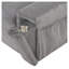 U_STYLE Grey Upholstered Sleeper Sectional Sofa with Storage Bags, Wood Frame, Square Arms