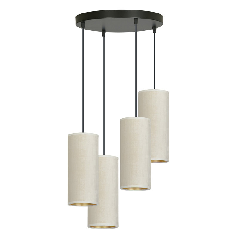 Ealidh 4 - Light Steel Cluster Pendant, White