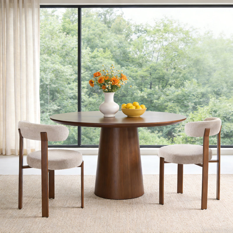 Varian Absecon Boucle Upholstered Dining Side Chair with Metal Legs, Beige