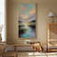 «Serene Sunset Marsh Landscape with Reflective Water - Large encadrée», reproduction d'art sur toile encadrée-70412601-70412600