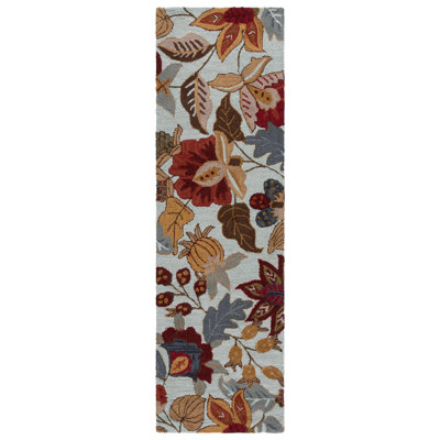 Emrick Hand Hooked Wool Floral Rug