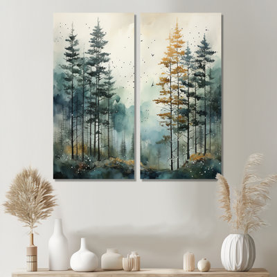 Tonalisme «Whispering Pines Pointillism II», reproductions d'art traditionnel sur toile