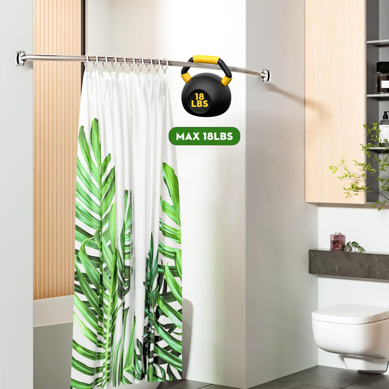 188cm Curved Wall Shower Curtain Pole
