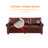 Classic Living Room Nails Sofa Faux Leather-1149069414