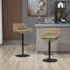 Swivel Upholstered Adjustable Height Counter Stool-329266638