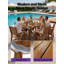 Table de salle à manger rectangulaire de 170 cm (67 po) pour 6 personnes, résistante aux intempéries, en plastique moderne, idéale pour terrasse, jardin ou piscine. Capacité de charge : 181 kg (400 lb).-120480990