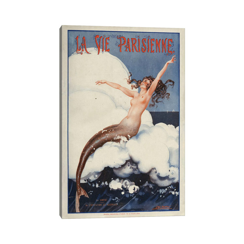 1924 La Vie Parisienne Magazine Cover by Leo Fontan - Print on Canvas, 30.48cm H x 20.32cm W x 1.91cm D, Wrapped Canvas