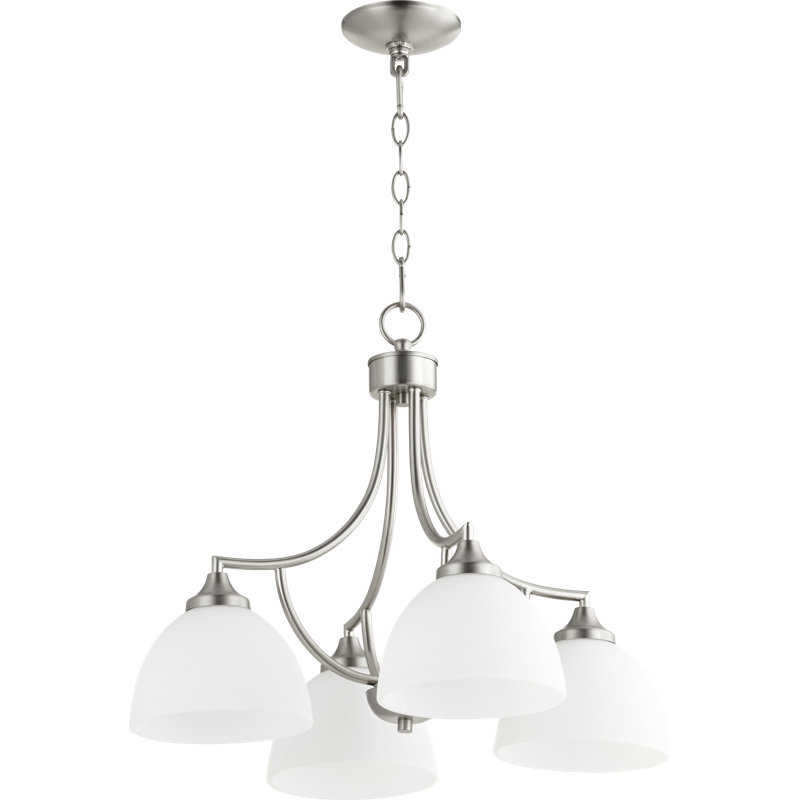 Radack 4 - Light Dimmable Classic / Traditional Chandelier, Satin Nickel