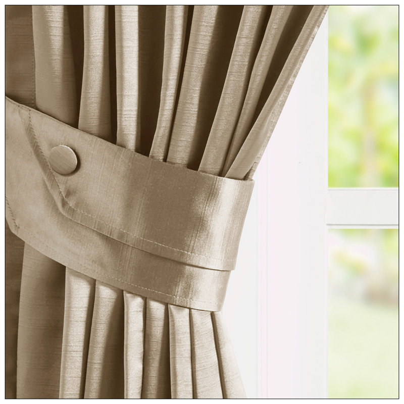 Panneau de rideau simple en polyester Picazo, Champagne, L 52 po x L 84 po