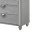 Commode de chambre à 5 tiroirs argent clair