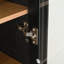 Armoire vitrée 73,3 "de style médiéval moderne, placard en bois massif avec 2 portes en verre trempé et 4 tablettes réglables