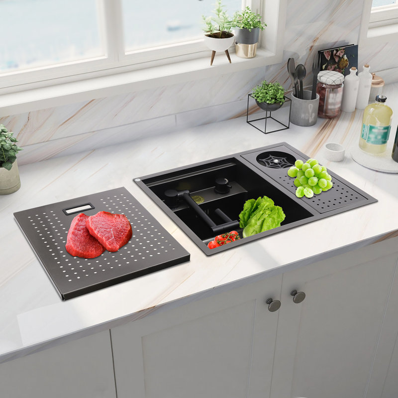 21.6'' L Nano Stainless Steel Kitchen Sink