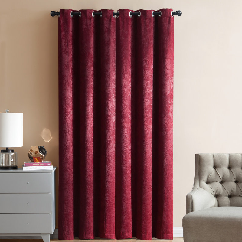 Marco Blackout Curtain Panel Pair, Burgundy