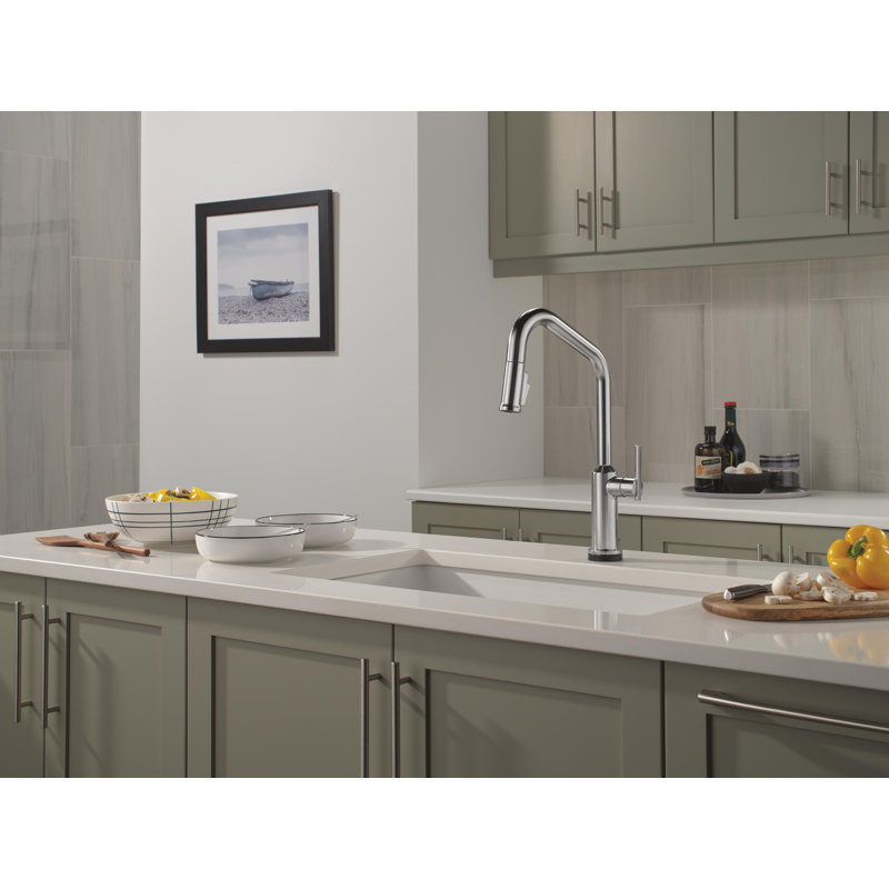 Touch2O Technology Kitchen Faucet with Touchless Technology, Lumicoat Arctic Stainless