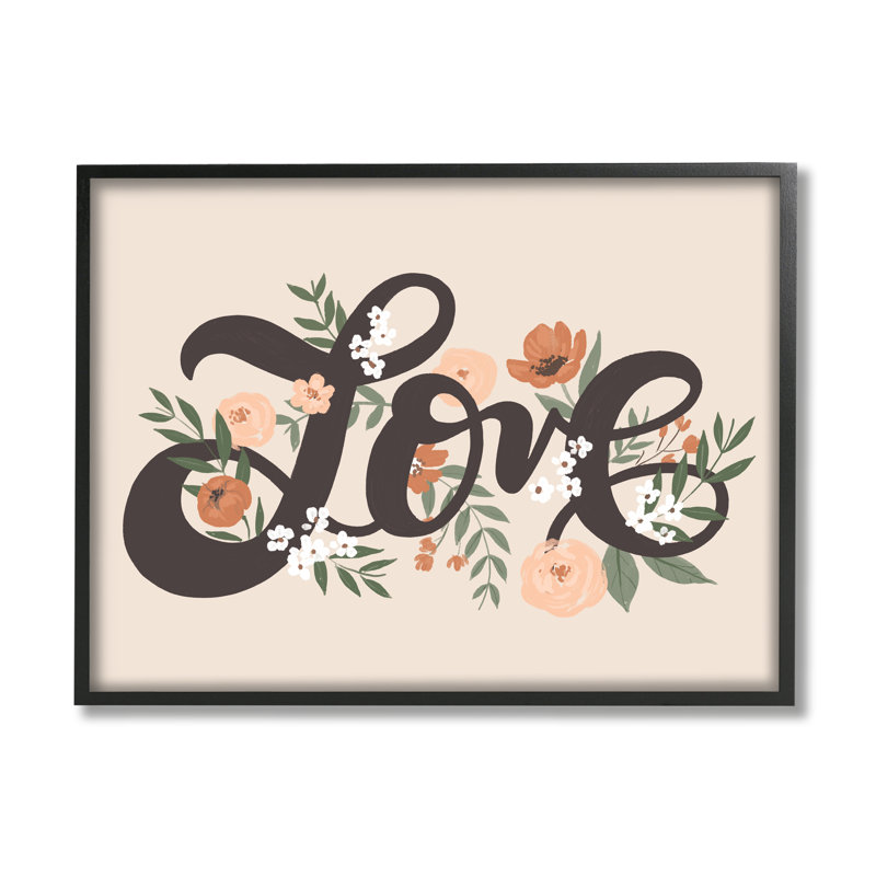Motif de tissage de fleurs botaniques rétro par Loni Harris - impression, L 20 po x H 16 po, Giclée encadrée noir minuit